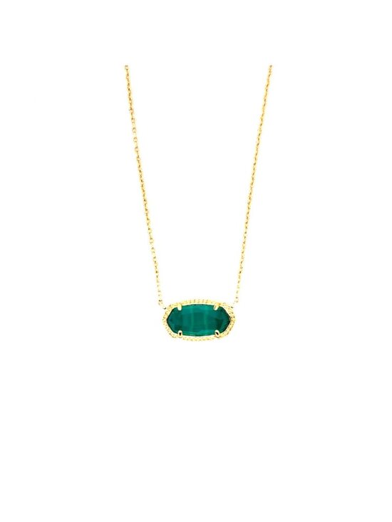 Kendra Scott Jewelry - Kendra Scott Elisa Gold Emerald Green Necklace